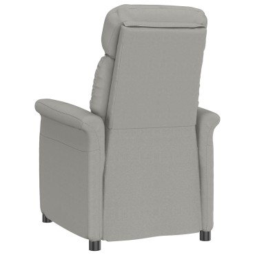 vidaXL Ανακλινόμενη Πολυθρόνα Ανοιχτό Γκρι 70.5x96.5x95cm 1 τεμ.