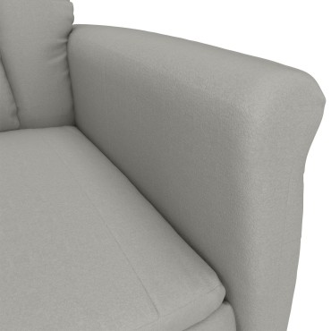 vidaXL Ανακλινόμενη Πολυθρόνα Ανοιχτό Γκρι 70.5x96.5x95cm 1 τεμ.