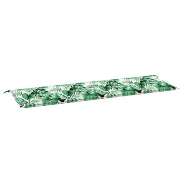 vidaXL Μαξιλάρι Πάγκου Κήπου  - Σχέδιο Φύλλου, 150x50x4 cm Φτιαγμένο από Ύφασμα Οξφόρδης