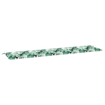 vidaXL Μαξιλάρι κήπου  σχέδιο φύλλου 200x50x4cm Ύφασμα Oxford
