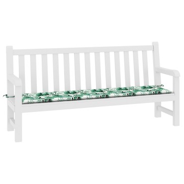 vidaXL Μαξιλάρι κήπου  σχέδιο φύλλου 200x50x4cm Ύφασμα Oxford