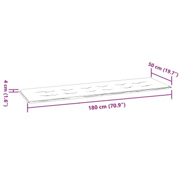 vidaXL Μαξιλάρι κήπου  σχέδιο φύλλου 200x50x4cm Ύφασμα Oxford