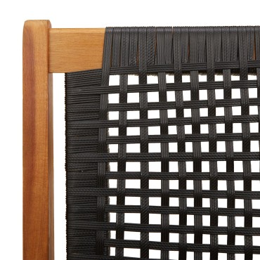 vidaXL Παγκάκι Κήπου Μαύρο 122x76x73,5cm Μασίφ Ξύλο Ακακίας
