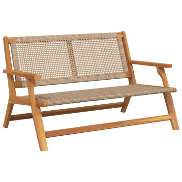 vidaXL Πάγκος Κήπου  Μπεζ 122x76x73.5cm Μασίφ Ξύλο Ακακίας