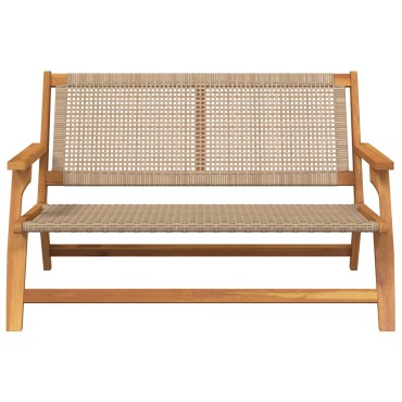 vidaXL Πάγκος Κήπου  Μπεζ 122x76x73.5cm Μασίφ Ξύλο Ακακίας