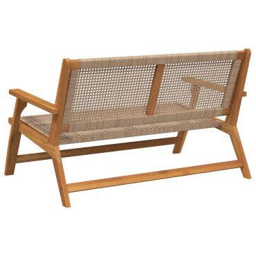 vidaXL Πάγκος Κήπου  Μπεζ 122x76x73.5cm Μασίφ Ξύλο Ακακίας