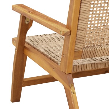 vidaXL Πάγκος Κήπου  Μπεζ 122x76x73.5cm Μασίφ Ξύλο Ακακίας