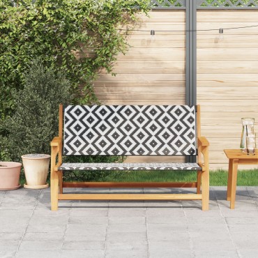 vidaXL Πάγκος Κήπου  Μαύρος και Λευκός 122x76x73.5cm Συμπαγές Ξύλο Ακακίας