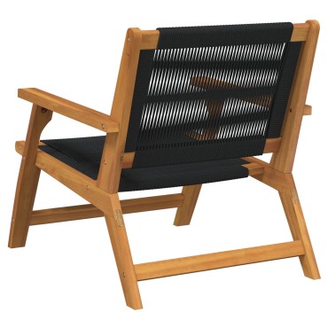 vidaXL Καρέκλες Κήπου 2 τεμ. Μαύρο 67x77x73cm Μασίφ ξύλο ακακίας