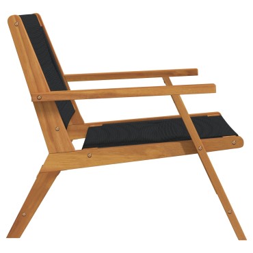 vidaXL Καρέκλες Κήπου 2 τεμ. Μαύρο 67x77x73cm Μασίφ ξύλο ακακίας