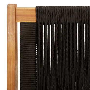 vidaXL Καρέκλες Κήπου 2 τεμ. Μαύρο 67x77x73cm Μασίφ ξύλο ακακίας