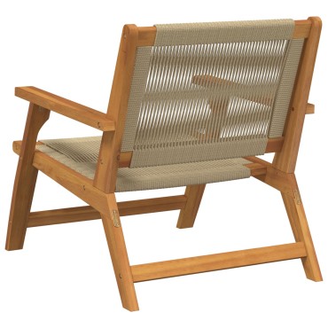 vidaXL Πολυθρόνες Κήπου 2 τεμ. Μπεζ 67x77x73cm Μασίφ ξύλο ακακίας