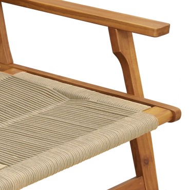 vidaXL Πολυθρόνες Κήπου 2 τεμ. Μπεζ 67x77x73cm Μασίφ ξύλο ακακίας