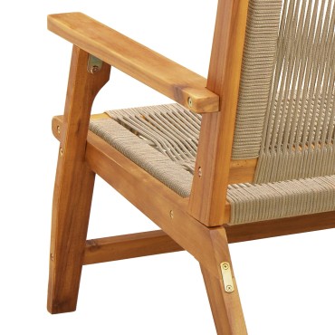 vidaXL Πολυθρόνες Κήπου 2 τεμ. Μπεζ 67x77x73cm Μασίφ ξύλο ακακίας
