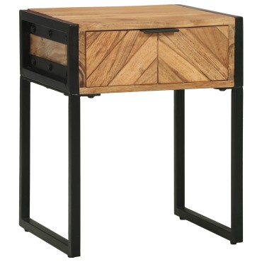 vidaXL Κομοδίνο 40x35x50cm Μασίφ ξύλο ακακίας 1 τεμ.