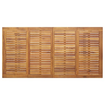 vidaXL Εξωτερικό Τραπέζι Φαγητού Γκρι 180x90x75cm Χάλυβας&Στερεό Ξύλο Ακακίας 1 τεμ.