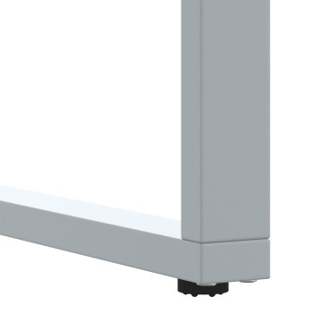 vidaXL Υπαίθριο Τραπέζι Φαγητού Γκρι 200x90x75cm Χάλυβας και Σολοιδικό Ξύλο Ακακίας 1 τεμ.