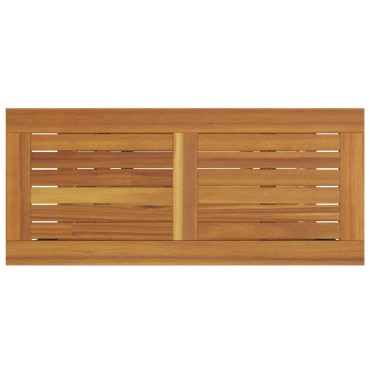 vidaXL Εξωτερικό Τραπέζι Φυσικό&Μαύρο 35x80x75cm Σακίδιο από Ξύλο και Χάλυβα 1 τεμ.
