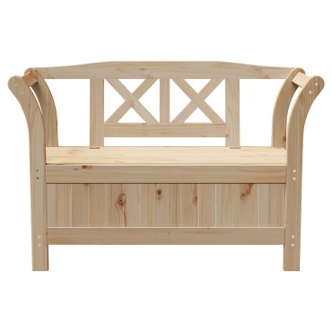 vidaXL Πάγκος Αποθήκευσης Κήπου 119x76x44cm Μασίφ Ξύλο Πευκιά 1 τεμ.