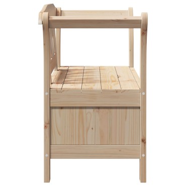 vidaXL Πάγκος Αποθήκευσης Κήπου 119x76x44cm Μασίφ Ξύλο Πευκιά 1 τεμ.