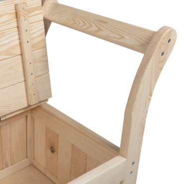 vidaXL Πάγκος Αποθήκευσης Κήπου 119x76x44cm Μασίφ Ξύλο Πευκιά 1 τεμ.