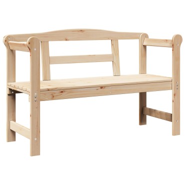 πάγκος εξωτερικού χώρου vidaXL 119x76x44cm από μασίφ ξύλο πεύκου