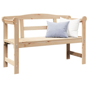 πάγκος εξωτερικού χώρου vidaXL 119x76x44cm από μασίφ ξύλο πεύκου