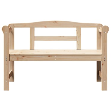 πάγκος εξωτερικού χώρου vidaXL 119x76x44cm από μασίφ ξύλο πεύκου