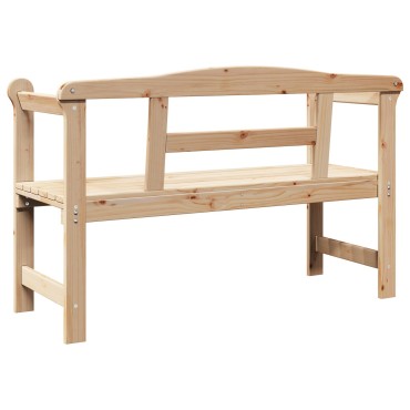 πάγκος εξωτερικού χώρου vidaXL 119x76x44cm από μασίφ ξύλο πεύκου