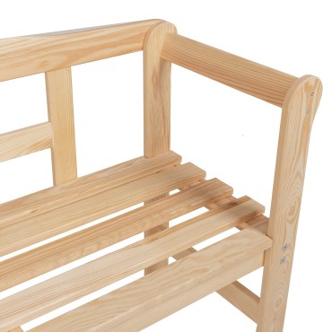 πάγκος εξωτερικού χώρου vidaXL 119x76x44cm από μασίφ ξύλο πεύκου