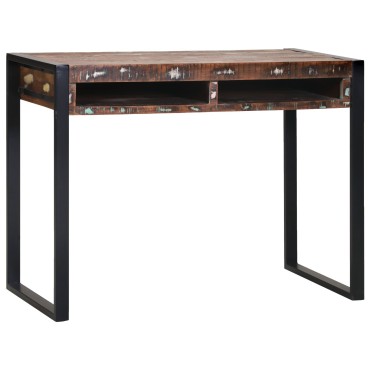 vidaXL Καθρέφτης Βεντάλια Πολύχρωμο 100x50x75cm Συμπαγές Ξύλο Ανακυκλωμένο