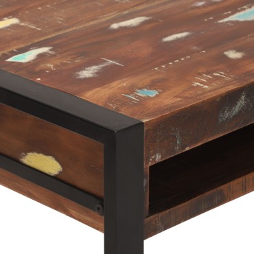 vidaXL Καθρέφτης Βεντάλια Πολύχρωμο 100x50x75cm Συμπαγές Ξύλο Ανακυκλωμένο