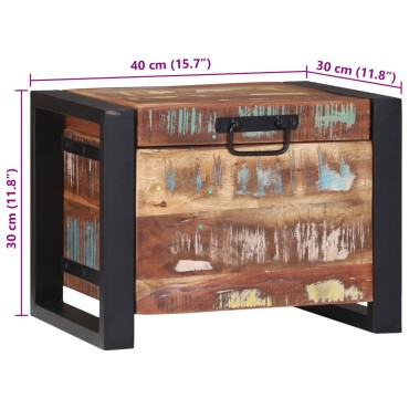 vidaXL Κουτιά αποθήκευσης 40x30x30cm Μασίφ ανακυκλωμένο ξύλο και μέταλλο