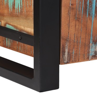 vidaXL Κουτιά αποθήκευσης 40x30x30cm Μασίφ ανακυκλωμένο ξύλο και μέταλλο