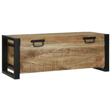 vidaXL Κουτιά αποθήκευσης 80x30x30cm μασίφ ξύλο μάνγκο και μέταλλο