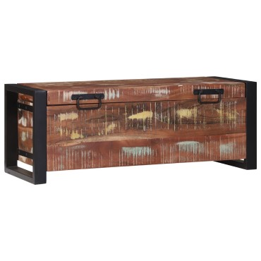 vidaXL Κουτιά Αποθήκευσης 80x30x30cm Μασίφ Ανακυκλωμένο Ξύλο και Μέταλλο