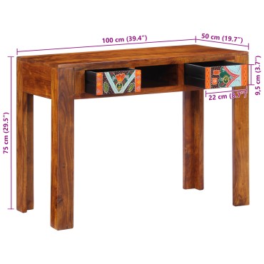 vidaXL Γραφείο 100x50x75cm Μασίφ Ξύλο Ακακίας 1 τεμ.