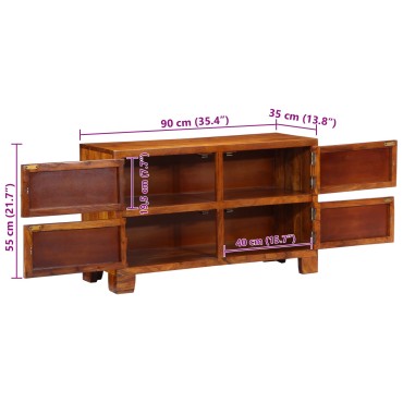 vidaXL Ντουλάπα Παπουτσιών 90x35x55cm Στρατηγική Ξυλεία Ακακίας