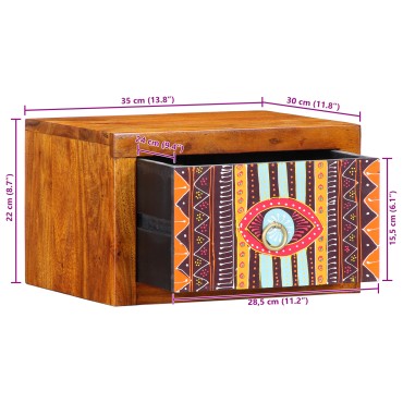 vidaXL Κομοδίνα 2 τεμ. 35x30x22cm Μασίφ ξύλο ακακίας