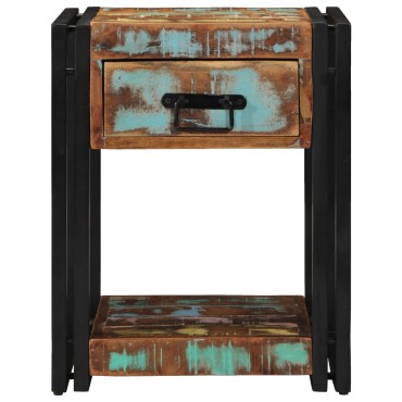 vidaXL Κομοδίνο 40x40x50cm Μασίφ ανακυκλωμένο ξύλο 1 τεμ.