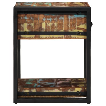 vidaXL Κομοδίνο 40x40x50cm Μασίφ ανακυκλωμένο ξύλο 1 τεμ.