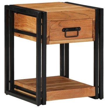 vidaXL Νυκτερινό 40x40x50cm Μασίφ ξύλο ακακίας 1 τεμ.