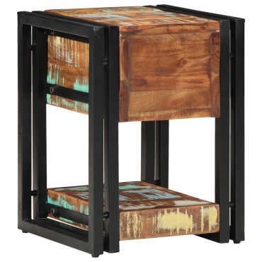 vidaXL Νυχτερινά Τραπέζια 2 τεμ. 40x40x40cm Μασίφ ανακυκλωμένο ξύλο