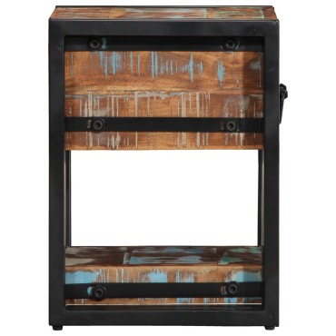 vidaXL Νυχτερινά Τραπέζια 2 τεμ. 40x40x40cm Μασίφ ανακυκλωμένο ξύλο