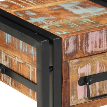 vidaXL Νυχτερινά Τραπέζια 2 τεμ. 40x40x40cm Μασίφ ανακυκλωμένο ξύλο