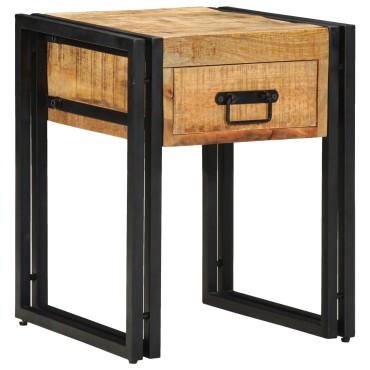 vidaXL Τραπέζι Δίπλα 40x40x50cm Μασίφ Ανώμαλο Ξύλο Μάνγκο 1 τεμ.