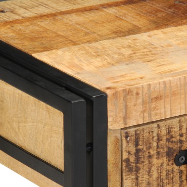 vidaXL Τραπέζι Δίπλα 40x40x50cm Μασίφ Ανώμαλο Ξύλο Μάνγκο 1 τεμ.