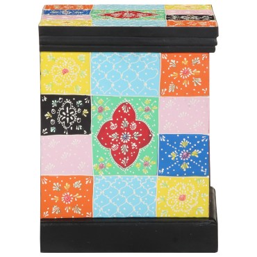 vidaXL Κομοδίνο Πολύχρωμο 40x35x45cm Ξύλο 1 τεμ.