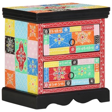 vidaXL Κομοδίνο 2 τεμ. Πολύχρωμο 40x35x45cm Κατασκευασμένο ξύλο
