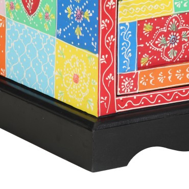 vidaXL Κομοδίνο 2 τεμ. Πολύχρωμο 40x35x45cm Κατασκευασμένο ξύλο